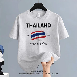 สีขาว-ดำ OVERSIZE ผู้ชาย สตรีทแฟชั่น ลายการ์ตูน คอกลม สีดําแขนสั้น FASHION เสื้อยืดผู้ชาย CASUAL COOL เสื้อยืด วินเทจ