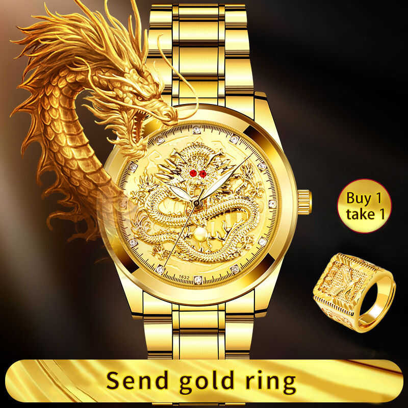 ❤ Opk【Buy 1 Take 1】Gold Watch Original 2022 Sale นาฬิกาสเตนเลสสตีลกันน้ำสุดหรู Luminous Relo Fo