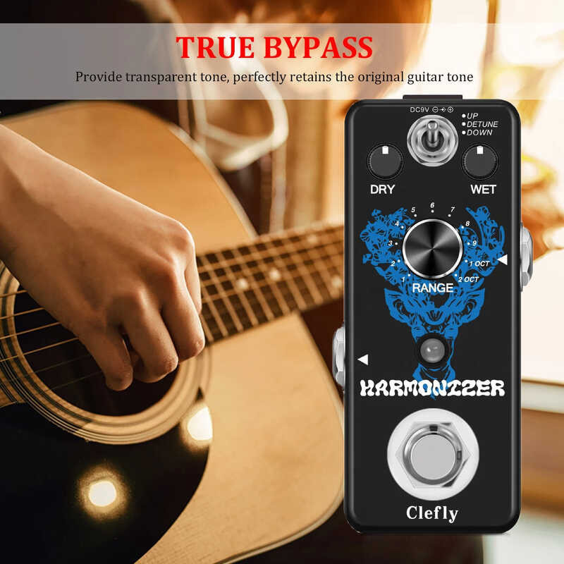 ➧ Clefly Guitar & Sound Digital Harmonic Effect Pedal สร้างความกลมกลืน ออฟ