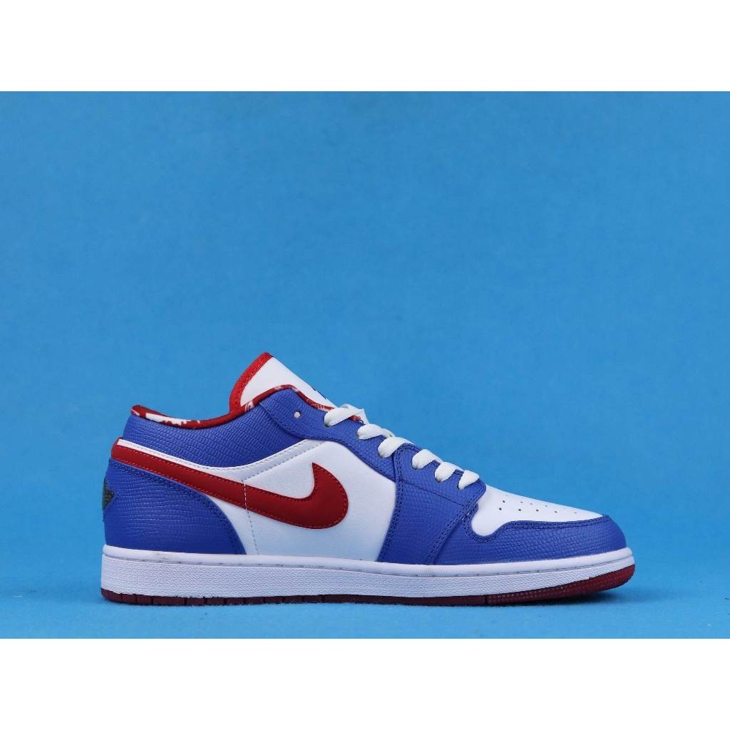 ♞,♘,♙Nike AJ1 สีขาว น้ําเงิน แดง 309192- 161/air Jordan 1 Retro Low Jordan 1st Generation Jordan 1