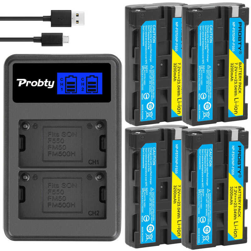 NP-F330 e NP-F550 Battery & Charger for Sony NP-F570 NP-F750 NP-F960 F970 F770 7 Battry  Chargr