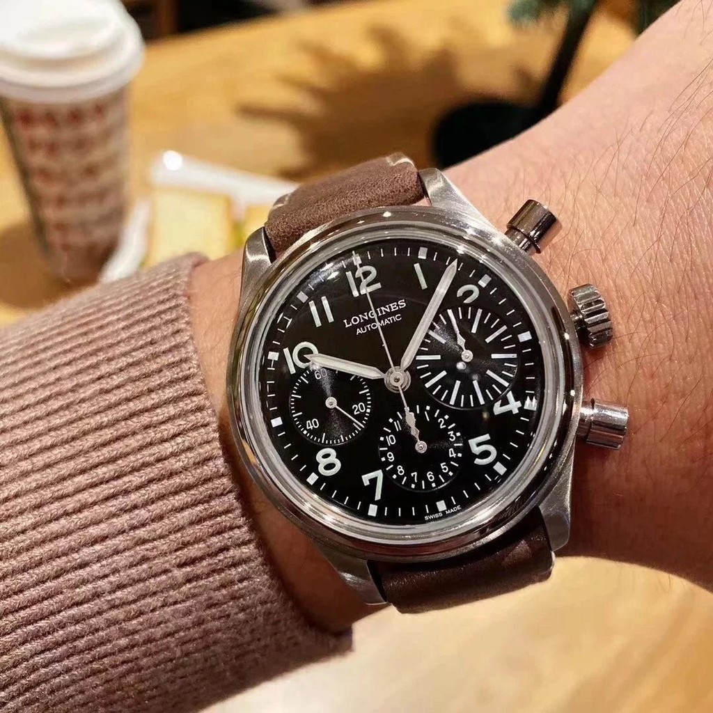 นาฬิกาข้อมืออัตโนมัติ Lg L2.816.4.53.2/4 พร้อมล้อโครโนกราฟ อเนกประสงค์ สําหรับผู้ชาย L688.2