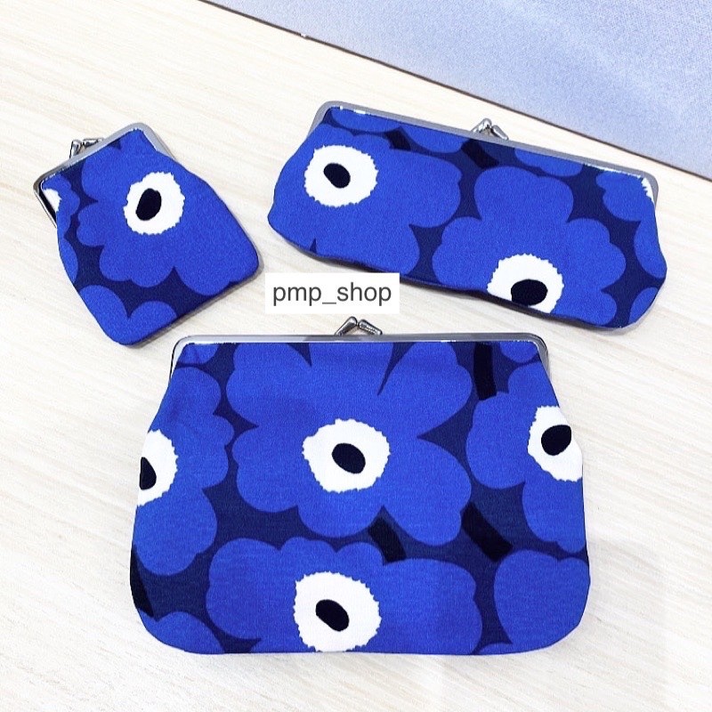 ♞พร้อมส่ง Marimekko Purse ดอกน้ำเงิน (ของแท้100% พร้อมส่งทันที) vgt