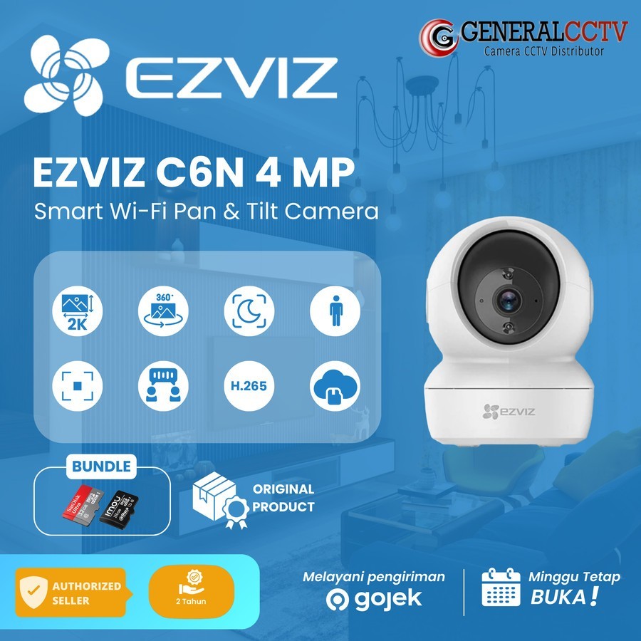 Ezviz C6N 4MP 2K Smart Camera H265 Two-Way Audio Original