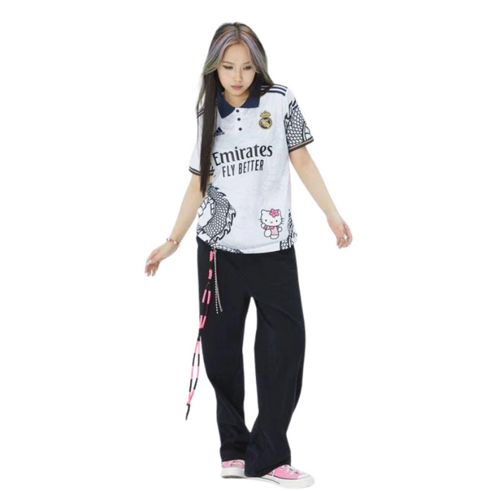 เสื้อยืดเจอร์ซีย์ Real Madrid Hello Kitty แบบกําหนดเอง