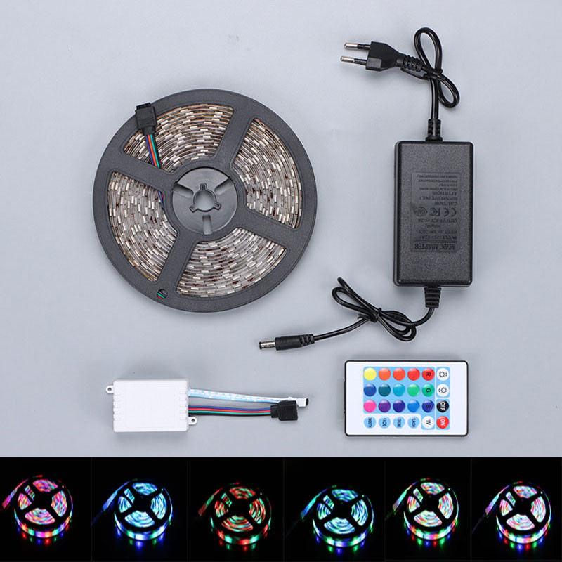 12v RGB Led Strip USB Light SMD 2835 5050 5m 12 V USB Led Strip RGB โคมไฟเทป Emitting ไดโอดสําหรับ P