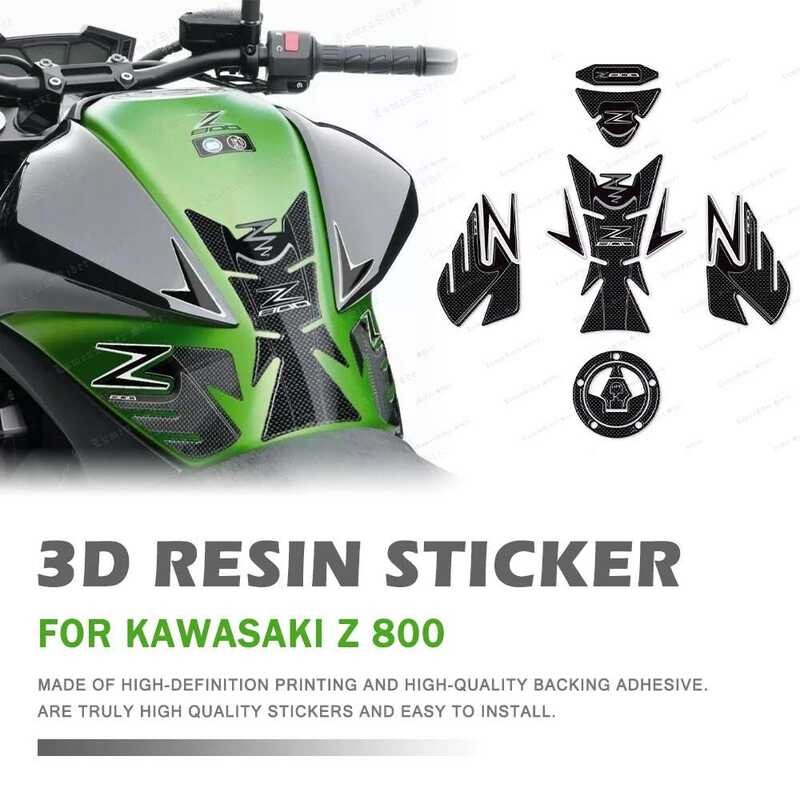 ฝาปิดน้ำมัน ชุดสติ๊กเกอร์ถังน้ำมันมอเตอร์ไซค์ ป้องกันสติ๊กเกอร์ 3D สำหรับ KAWASAKI Z800 Z 800