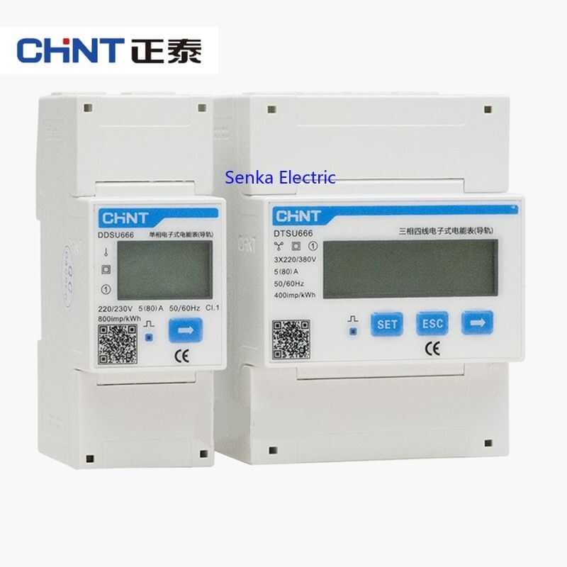 ❤ CHINT Multiction Power Meter Programable V,A,W,Kwh,Var,เครื่องวัดพลังงาน Rs485 1/3เฟส220v 380