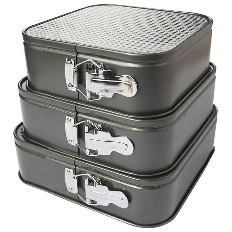 LY Square Springform Dessert Pan Nonstick Leakproof Cake Pan Bake e Cheese Pan, Baking Cheese Pan