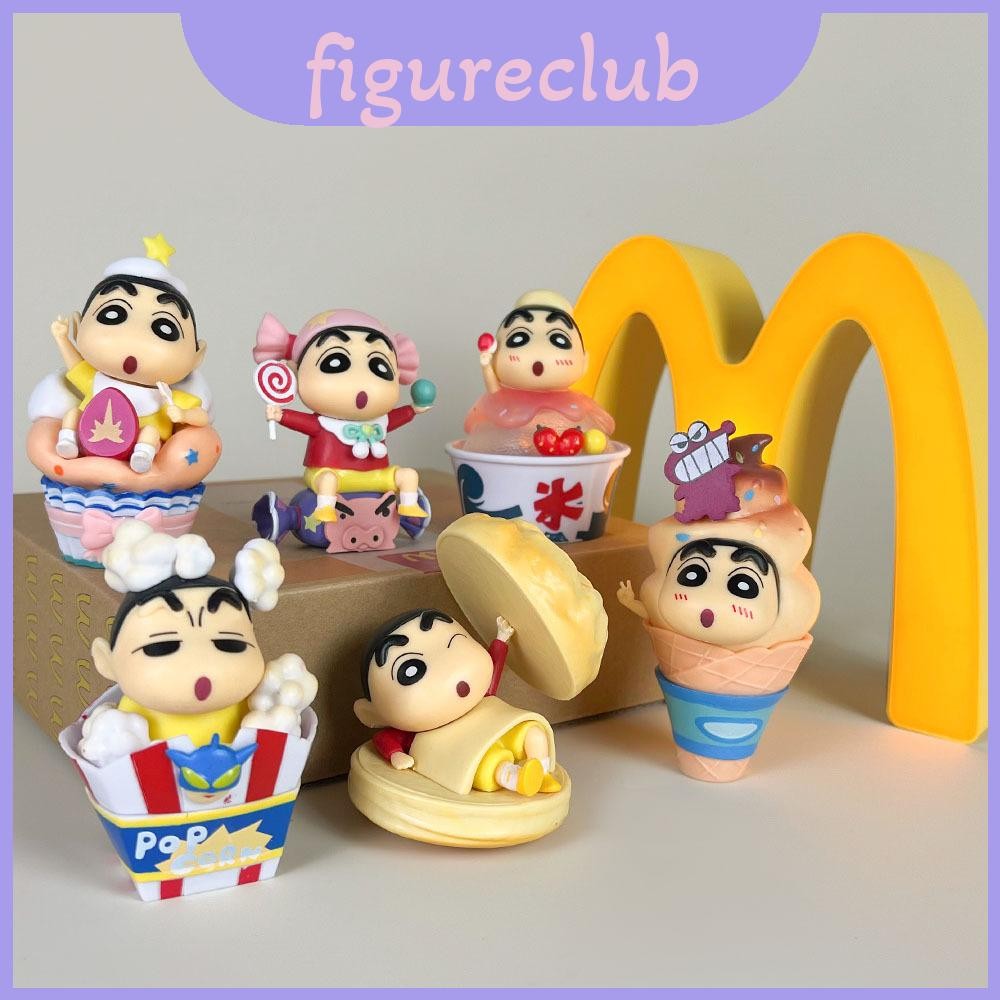 Chan Shin Crayon ตุ๊กตาพีวีซีน่ารักพร้อมการออกแบบประกอบสําหรับตกแต่งเดสก์ท็อปและของขวัญเด็ก