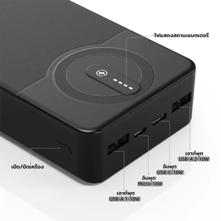 GOOJODOQ 20000mAh Power Bank ชาร์จสองอุปกรณ์จอแสดงผล LED อัจฉริยะพร้อมกันป้องกันการระเบิด