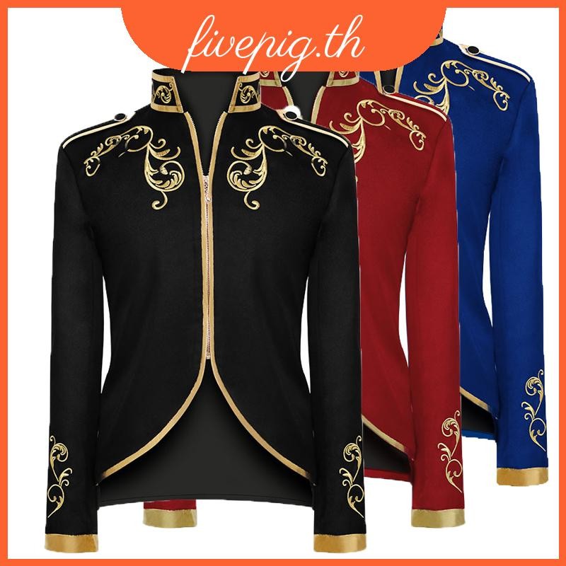 เสื้อแจ็กเก็ตบลาร์ซ่า Dapper Palace Prince Gold ทรงเพรียวบางสำหรับผู้ชาย