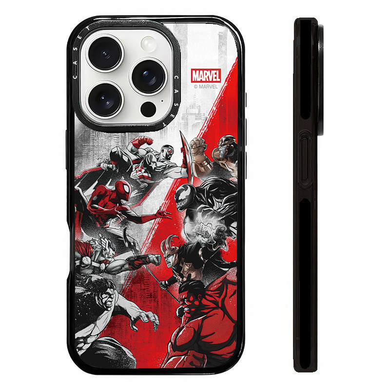 Marvel Superhero VS Villain CaseสําหรับIPhone 11 13 14 15 16 Pro Max 12 Mini Cover X XR XS Maxซิลิโค