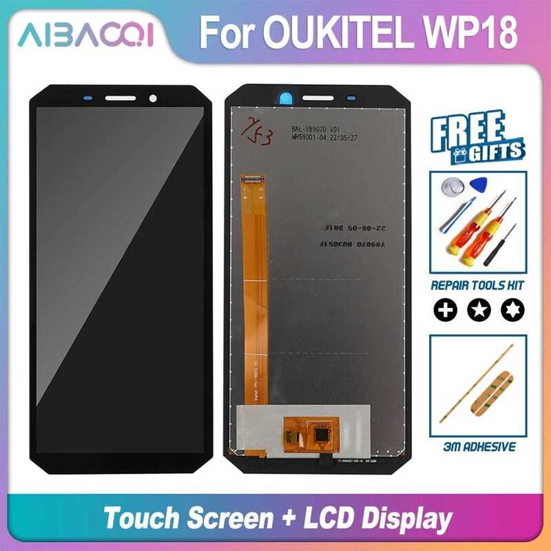▥ Aibaoqi 100% สําหรับ OUKITEL Wp18 Wp19 Wp20 Pro Wp32 หน้าจอสัมผัส + จอแสดงผล LCD