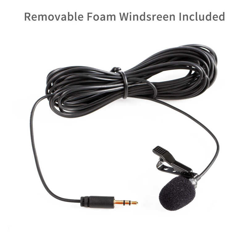 Saramonic Sr-Xlm1 6M 3.5Mm TRS Lavalier Microphone For DSLR Cameras Camcorders Wireless Mic Vlog Re