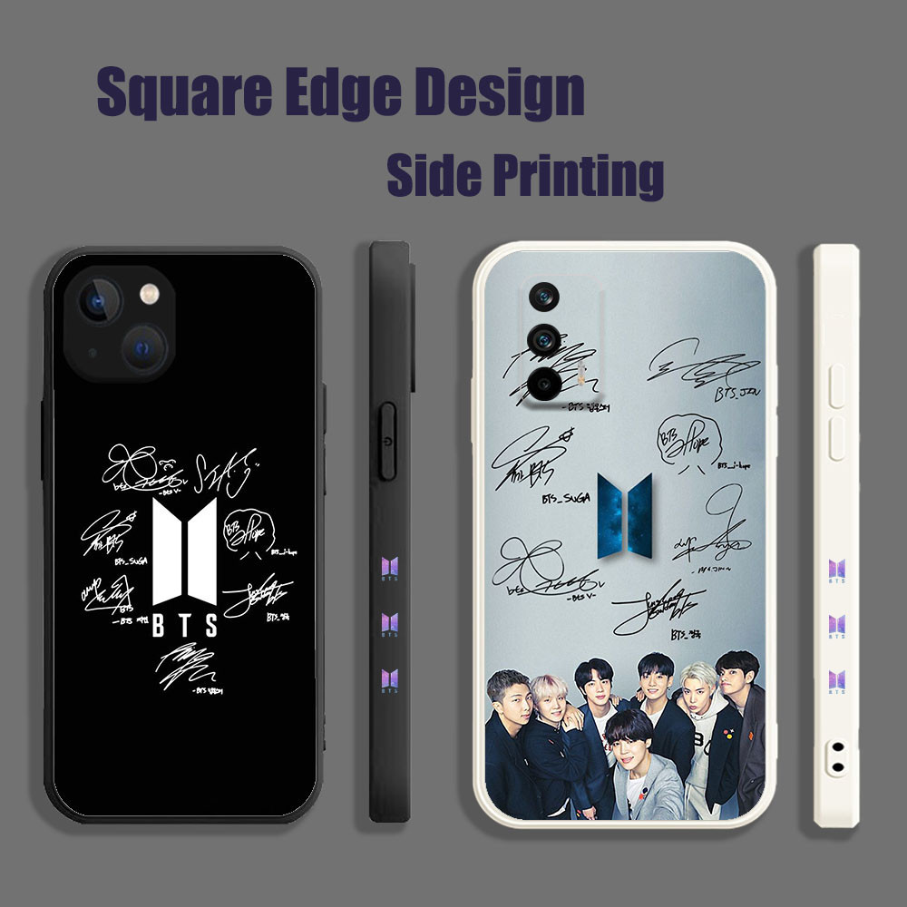 สําหรับRealme C11 C12 C15 5 5i 5s C21Y 6i BTS group CookyและShookyโลโก้ลายเซ็นRTT14 เคสโทรศัพท์สแควร