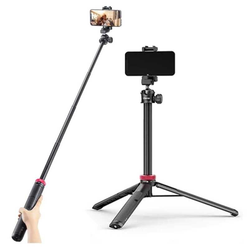 Ulanzi Mt-44 Extendable Vlog Tripod Monopod สีดำและขาว ไม้เซลฟี่ ขาตั้งโ