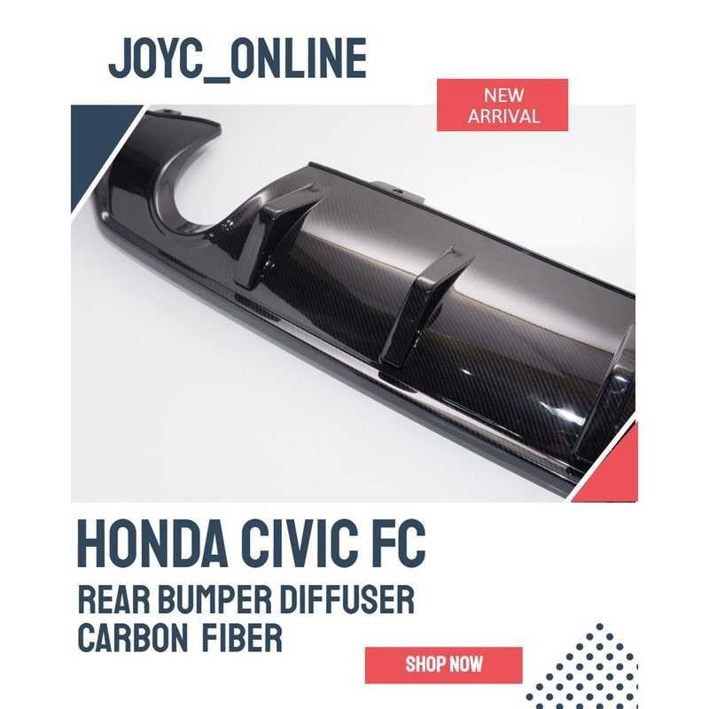 ❤ Honda Civic FC 2016-2021กันชนหลัง Diffuser คาร์บอนไฟเบอร์/สีดำด