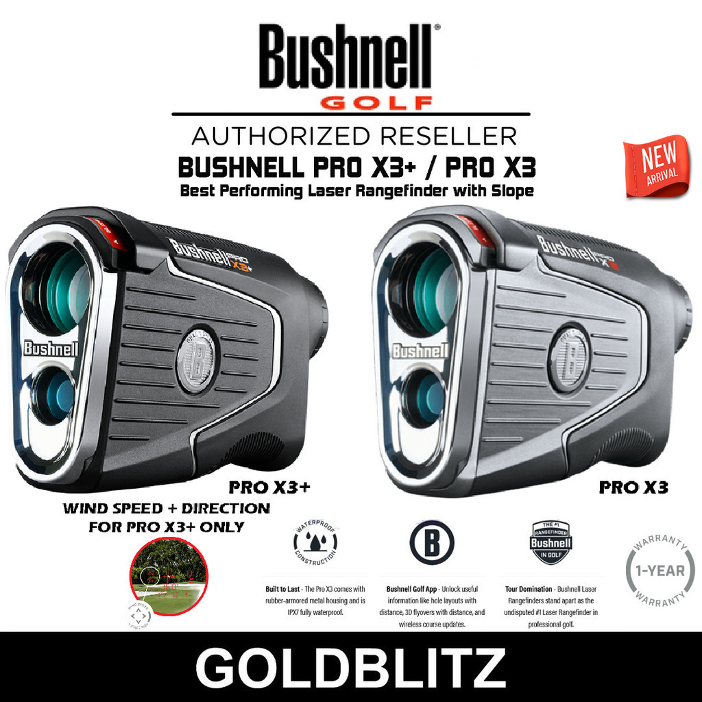 Bushnell PRO X3 Golf Laser Range Finder พร้อมจอแสดงผลคู่เรนจ์ไฟทัวร์ลาดชัน