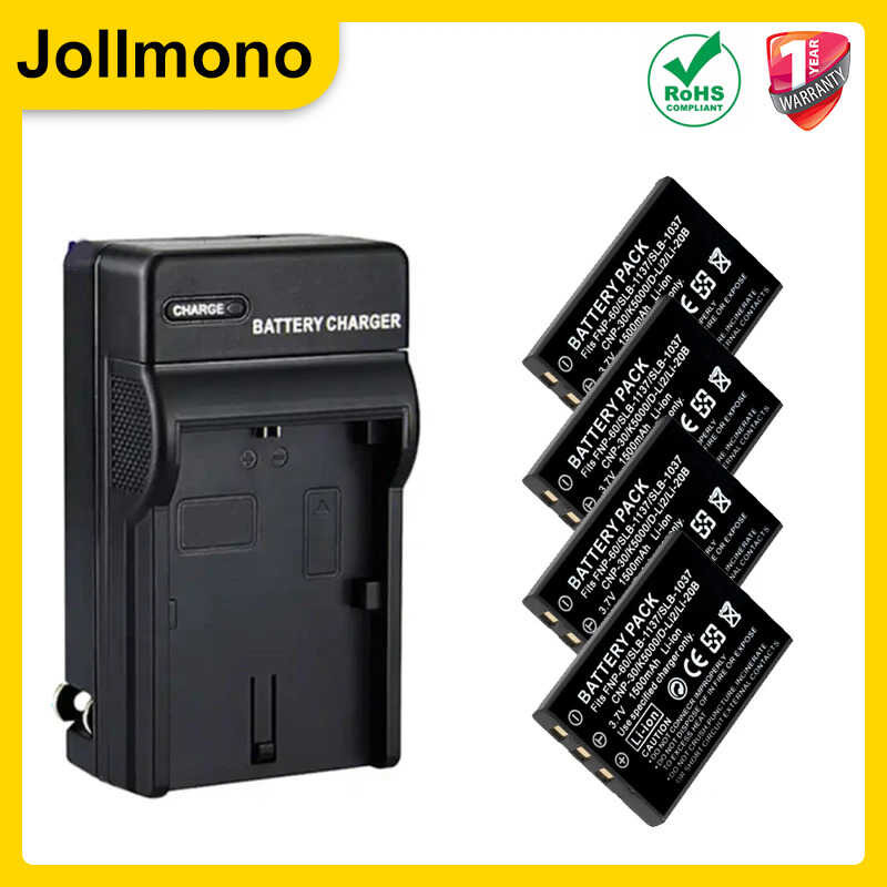 1500mAh 0 NP 60 NP60 Battery+LCD USB Charger Samsung SLB-1037 for Fujifilm NP-60 Kodak KLIC-5000