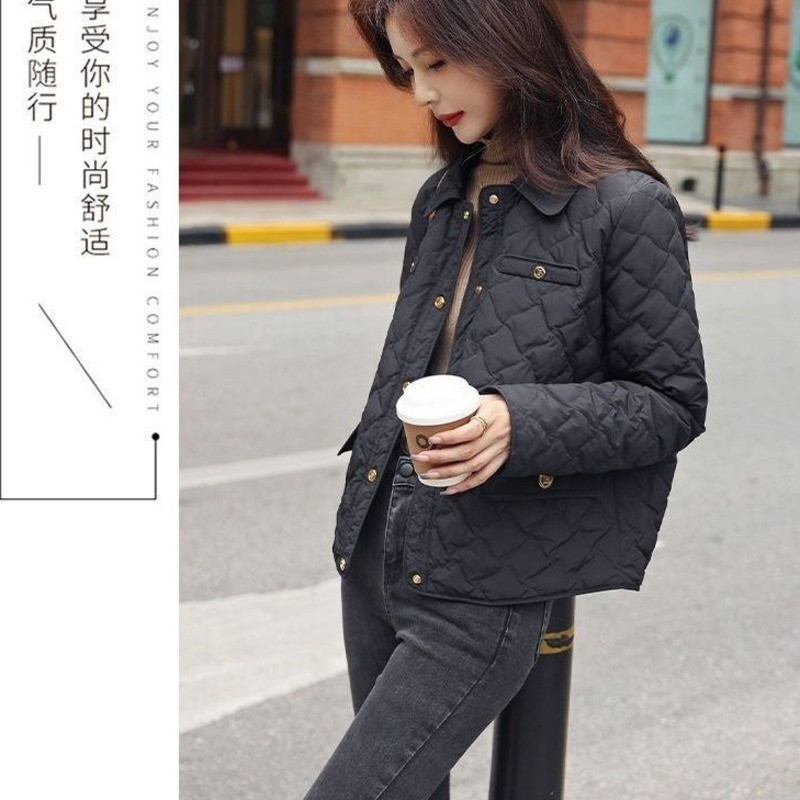 เสื้อแจ็คเก็ต เสื้อโค้ทผ้าฝ้ายสไตล์แขนยาวแบบบางในฤดูใบไม้ร่วง\Winter