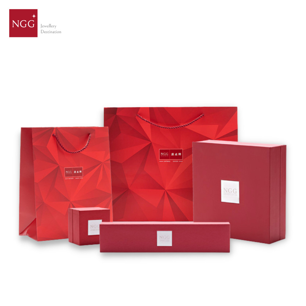 NGG Dazzling Diamond Success Clover 18K White Gold Success Clover Earring - ต่างหูเพชรแท้ (มีใบรับป