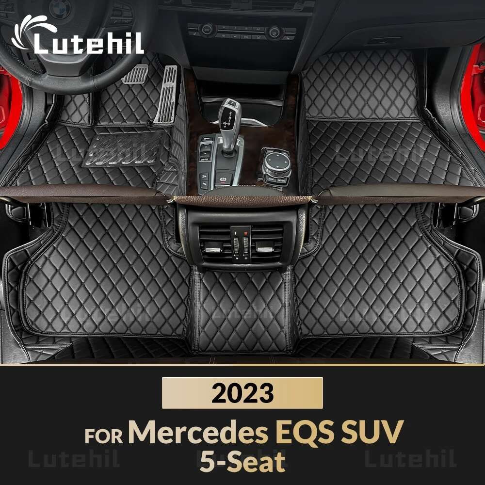 สําหรับMercedes EQS SUV 5 ที่นั่ง 2023 รถพรมปูพื้นรถยนต์พรมภายในรายละเอียดอุปกรณ์เสริมแผ่นป้องกัน