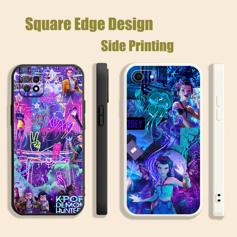 สําหรับ Samsung A01 A02 A20 A30 A53 A32 A22 kpop นักล่าปีศาจ Zoey จาก kdh FXP11 เคสโทรศัพท์ขอบสี่เหล