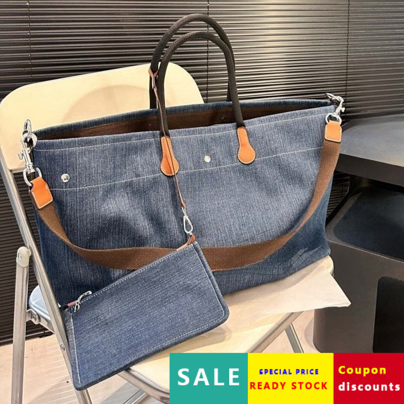 สินค้าสําเนาแบรนด์#g牛仔沙灘手提包包2024新款大容量單肩包斜挎包女包Z797旅行包皮夾包水桶包側背包託特包連帶包精品側背包精