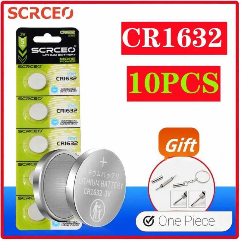 ปุ่ม 2-10PCS แบตเตอรี่ CR1632 DL1632 BR1632 LM1632ECR1632 แบตเตอรี่ลิเธียม 3V สำหรับนาฬิกา