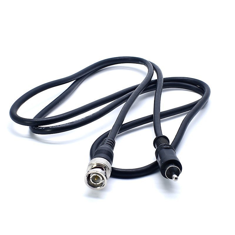 BNC ชายกับ RCA Lotus Head การเฝ้าระวังวิดีโอสาย Q9 Coaxial Jumper BNC ถึง AV Video Recorder การเชื่อ