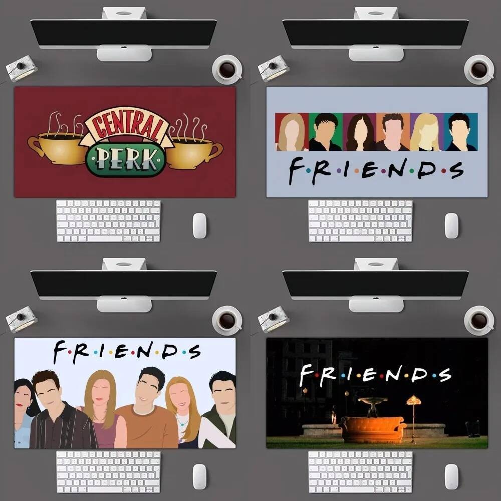 Friends TV Show Mousepad Mousepad Gamer แผ่นรองเมาส์ขนาดสําหรับสํานักงานแผ่นรองโต๊ะยาว