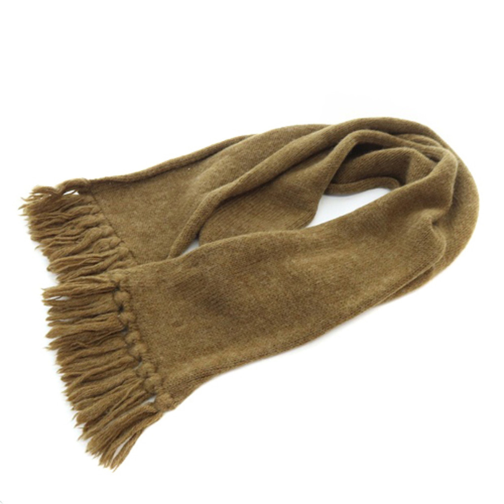Margaret Howell MHL. fringed wool knit scarf F brown Direct from Japan Secondhand