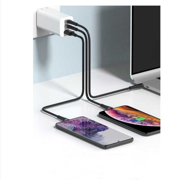 หัวชาร์จ ELOOP C5 Pd/Qc 65W GAN Fast Charger จ่ายไฟเต็ม 1A - 5A รองรับ Quic