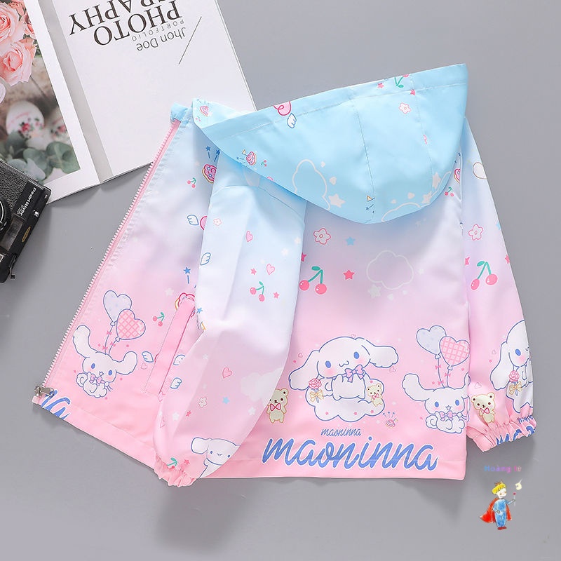 [ขายร้อน] เสื้อแจ็คเก็ตเด็กผู้หญิงสไตล์ใหม่เสื้อกันลมกันลมเด็กคลุมด้วยผ้าแจ็คเก็ตการ์ตูนทุกการแข่งขัน