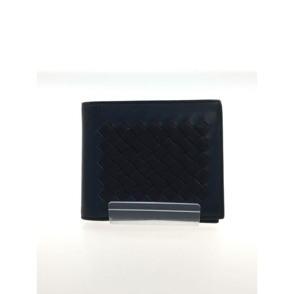 Bottega Veneta( บ.ต.ต.อ.ค. คอเต่าว.นท. คอเต่า) Bi-fold Wallet Mens Navy ส่งตรงจากญี่ปุ่น มือสอง
