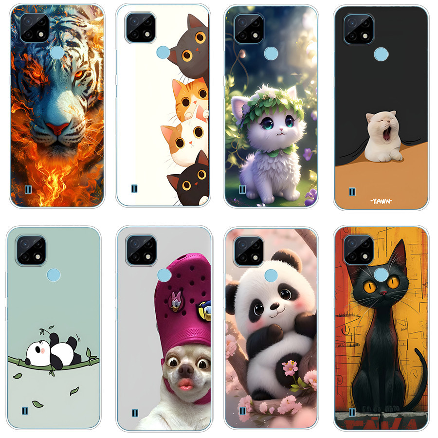 เคสสําหรับ oppo Realme C21y c25y Soft Case TPU พิมพ์ฝาครอบโทรศัพท์