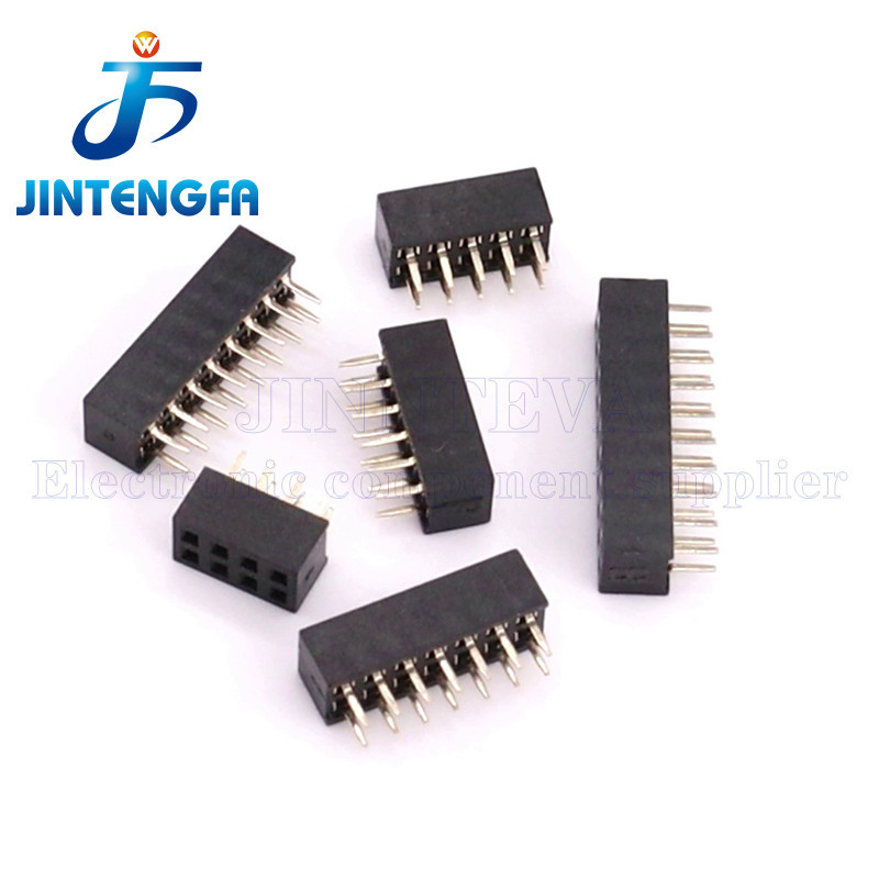 20PCS 2.0 มม.2 * 2 P-40P สีดําคู่แถวหญิง Header Connector 2P 3P 4P 5P 6P 7P 8P 9P 10P 12P 14P 15P 20