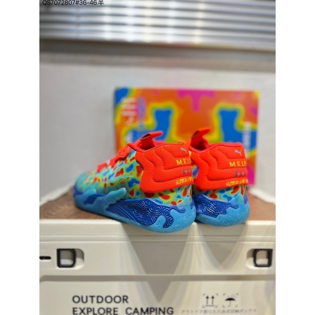 Mb3 รองเท้าบาสเก็ตบอล ลําลอง Puma Rick Morty MB. 03 กลาง 310681-01 36-46 DHVX