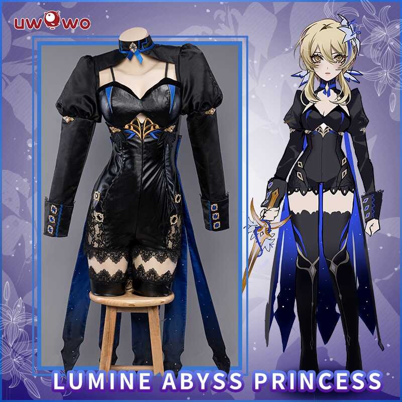 หุ้น UWOWO Genshin ผลกระทบ Fanart Abyss Lumine เจ้าหญิงคอสเพลย์เครื