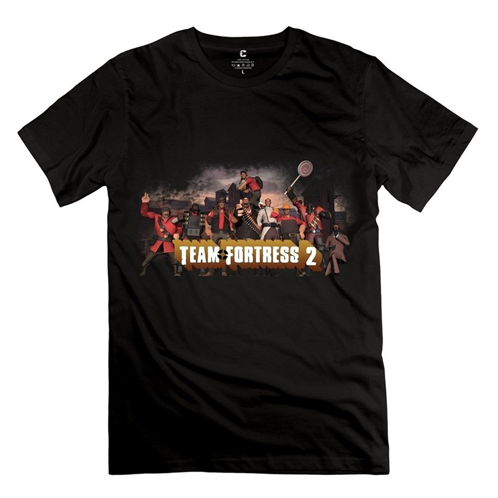 Gildan เสื้อยืดคอกลม ผ้าฝ้าย 100% พิมพ์ลาย Team Fortress 2 น่ารัก พลัสไซซ์ สําหรับผู้ชาย YQ