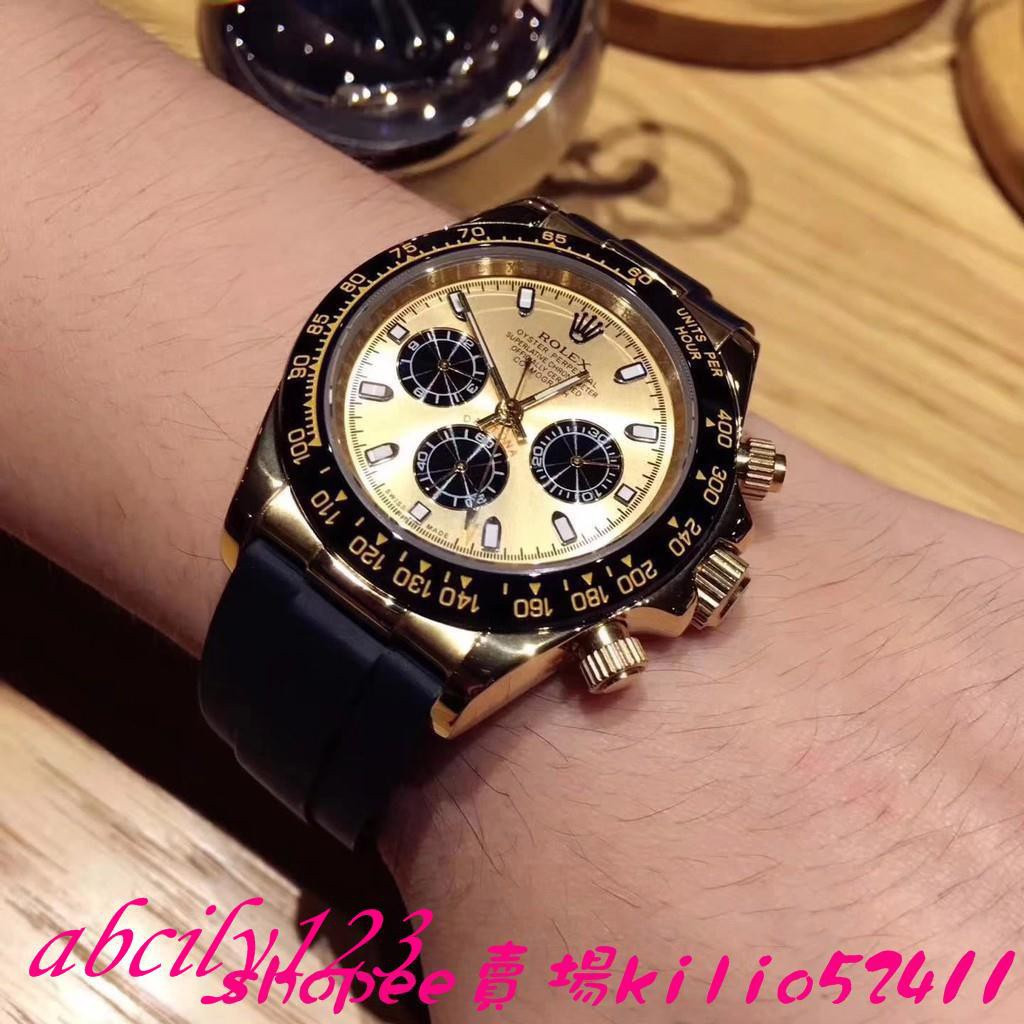 ♞,♘,♙นาฬิกา Rolex Daytona สีเหลืองทอง 18k ชายอัตโนมัติ 116518 นาฬิกาผู้ชายนาฬิกาแฟชั่น gty