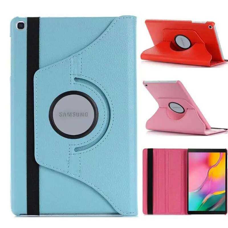 องศา 360 หมุนได้ เคส Samsung Galaxy Tab A 10.1 2019 T510 T515 ที่วางขาตั้ง ปกแท็บเล็ตหนัง PU สำหรับ