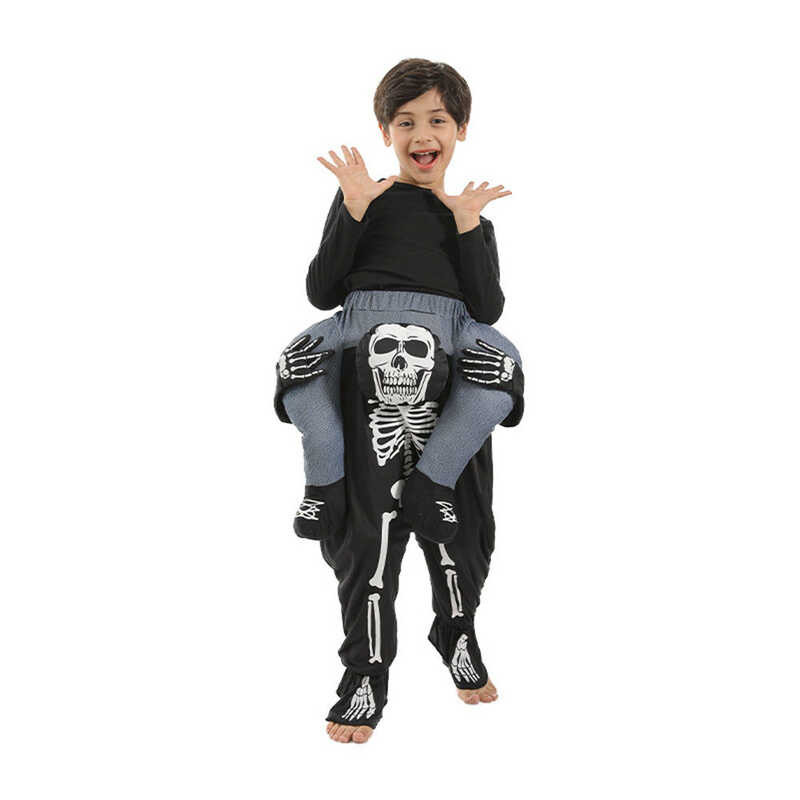 F Piggyback Children Skeleton Costumes Halloween Boys Ride-On Pants