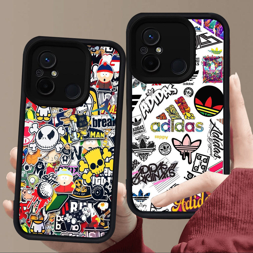 E96 แฟชั่นสําหรับซิลิโคนสีดํา Xiaomi Redmi POCO M3 M4 A1 C55 A2 12C C65 9A 9T 9C 10C A5 C71 หมายเหตุ