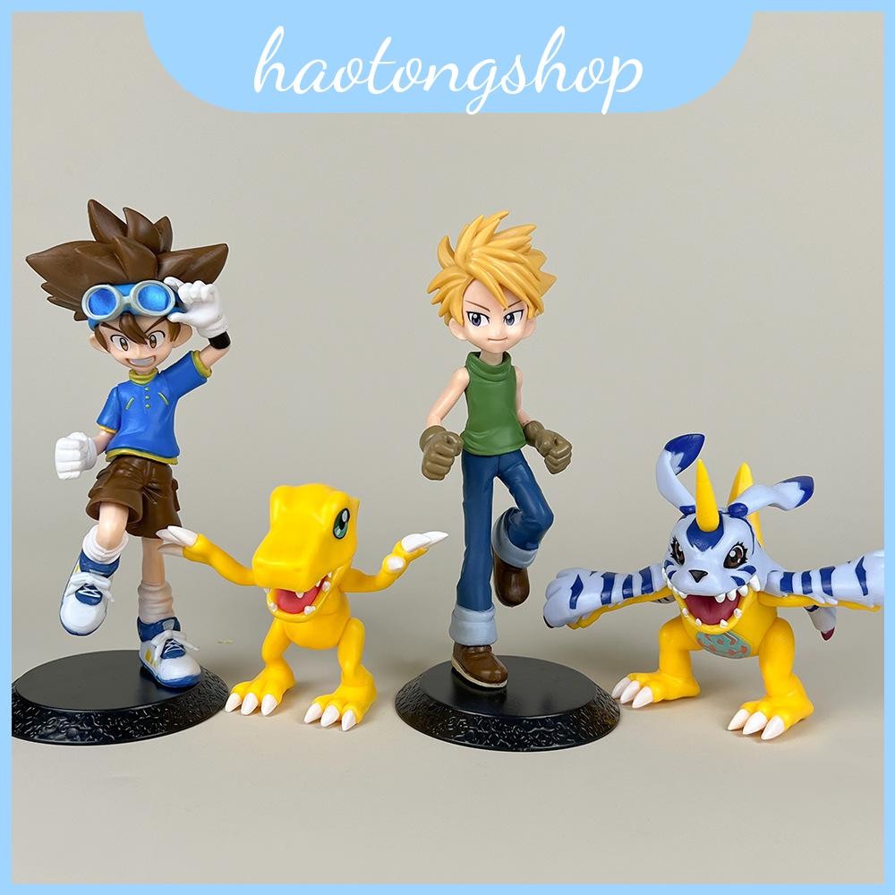 Character Pvc Digimon Model Set Featuring Yamato And Agumon สําหรับแสดงหรือของขวัญ