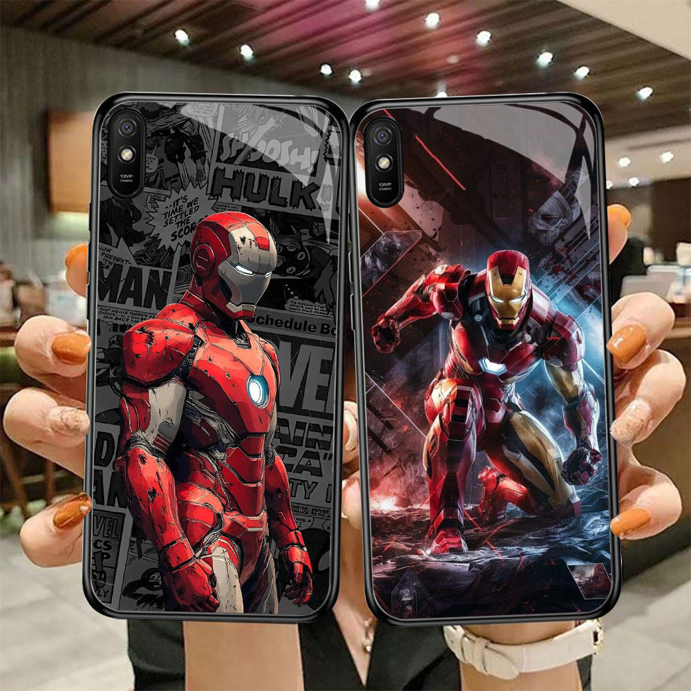 DF-79 Iron Man TPU HD แก้วสําหรับ Xiaomi Redmi 9A 9i 7 14C 14R A4 A3 หมายเหตุ 7 Poco C75 Pro
