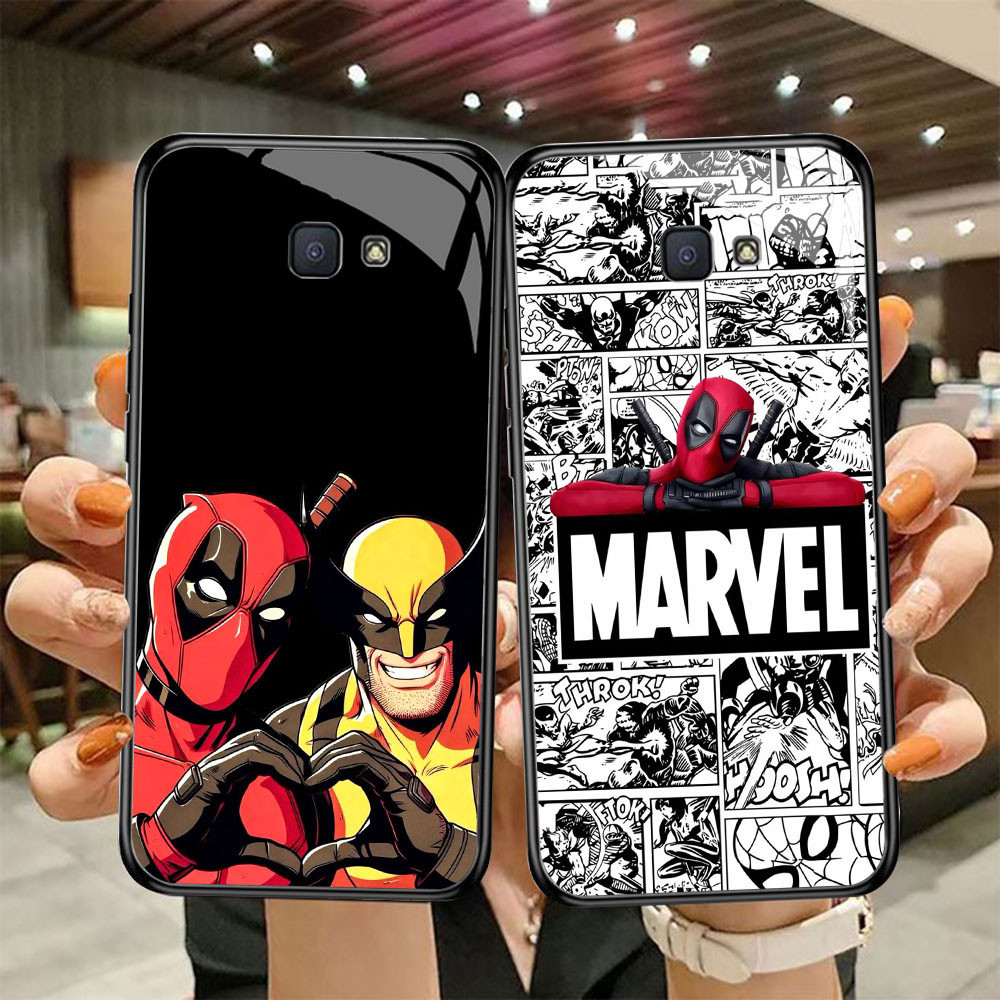 DF-59 D-Deadpool X Wolverine TPU HD แก้วปลอกสําหรับ Samsung J7 Prime J6 J4 Core Pro Plus หมายเหตุ 9