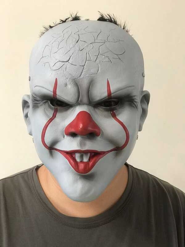 Pennywise Joker Mask Pennywise Joker Mask ฮาโลวีนบาร์หน้ากากเรซิ่น Masquerade Party