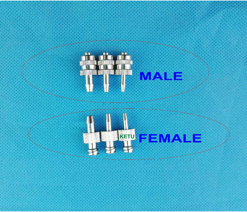 1Pc หญิงชาย เข็มฉีดยา (โลหะ), Luer Lock Joint Connector